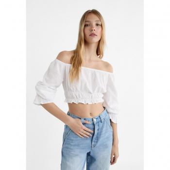 Elasticated Off-the-Shoulder Blouse