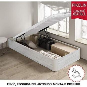 Canapé Abatible de Almacenaje Pikolin Gris Glaciar 105x190