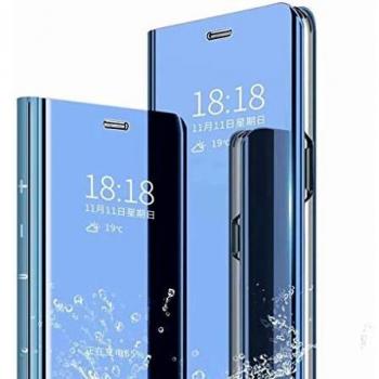 BAIDIYU Custodia Protettiva per LG K22, Cover Smart Mirror Flip, Blu