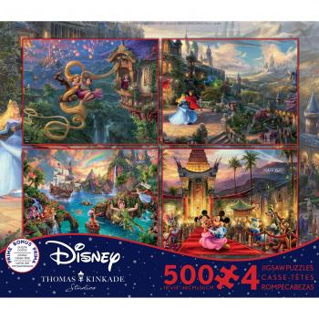 Disney Puzzels 500 stuks – Thomas Kinkade (Roodkapje, Sneeuwwitje, Assepoester, Peter Pan, Mickey en Minnie)
