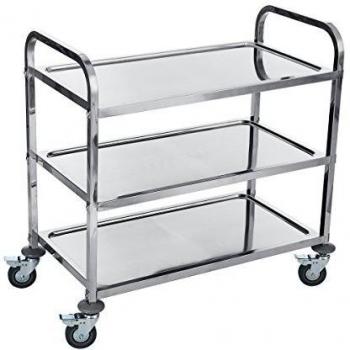 ZNL Carrello Scaffale Inox 3 Livelli 200kg
