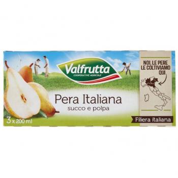 Succo di pera Valfrutta da 200 ml (confezione da 3)