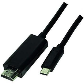LogiLink UA0330 USB-C auf HDMI 2.0 Anschlusskabel, 3, 0 m Schwarz