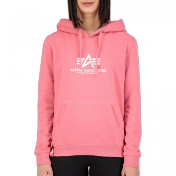 Alpha Industries New Basic Hoodie for Women Coral Red XS
