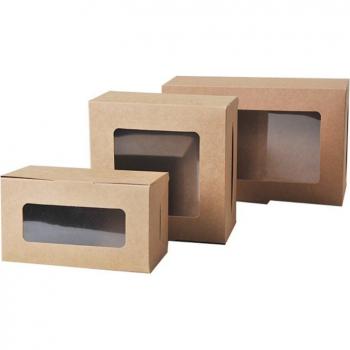 10Pcs Muffin Box with Window for 2/4/6 Cupcakes