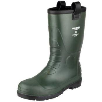 Mens 97 FootSure PVC Wellington Rigger Boots – Green, Size 6