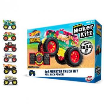 Hotwheels Monster Truck Kit Motorizzato con Ruote in Gomma