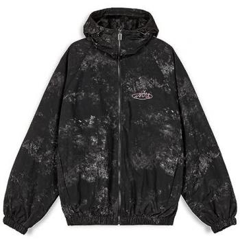 Chaqueta Grimey Melted Stone Tie And Dye Vintage negra