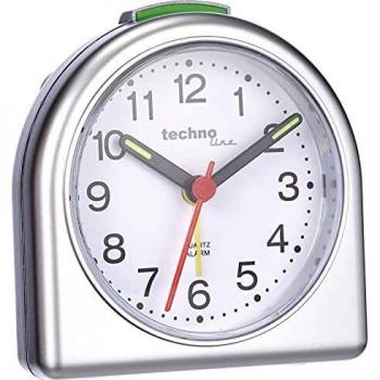 Tecnoline Ginevra SD Sveglia Quarz, Plastica Argento