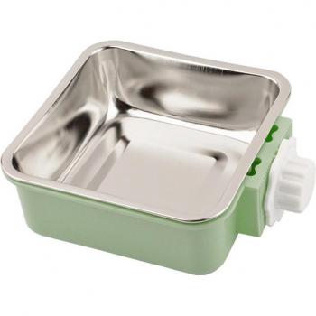 Stainless Steel Double Pet Bowl with Plastic Holder