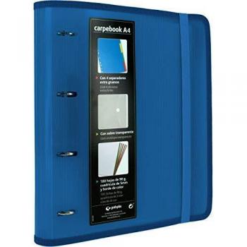 Carpetín de Anillas Rizado 4P – Carpebook Multiline Azul