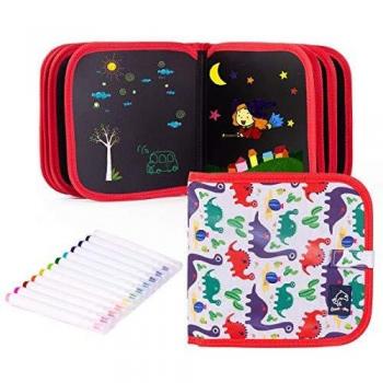 Ltteaoy Erasable Doodle Book, Double-Sided Kids' Drawing Writing Boards, Portable Travel Toys Early Learning Drawing Pad Educational Toys Gifts for 3-8 Year Old Boys Girls