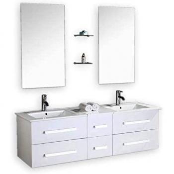 150 cm Double Sink Vanity – White Rome Style