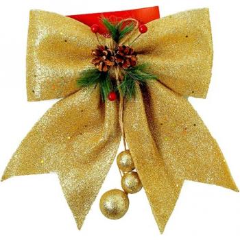 Indoor Outdoor Christmas Craft Bows with Pine Cones