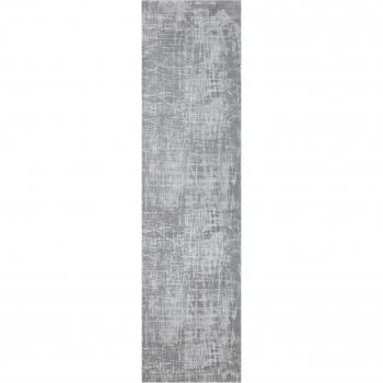 Modern Grey Washable Runner Rug