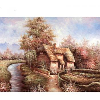 5D DIY Diamond Embroidery Mosaic: Flower House Design – 20x30cm