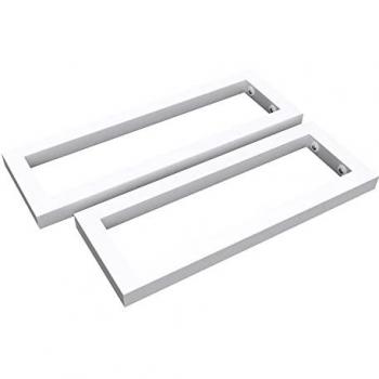 Fixation murale inox blanc 2 pièces pour étagère W1 50cm