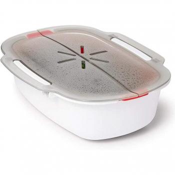 Draining Dual‑Panel Microwave Cooker