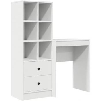 Scrivania Elegante Bianco con Spazio di Archiviazione