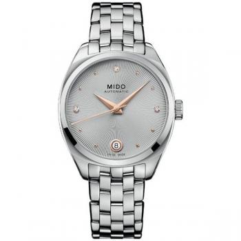 Mido Belluna Royal Lady Automatik-Damenuhr 33 mm, Edelstahlarmband, wasserdicht bis 5 ATM