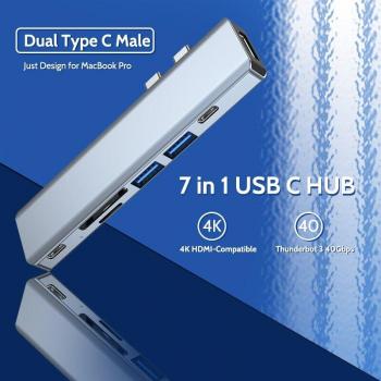 HUB 8 en 1 USB 3.0/2.0 pour Ordinateur Portable