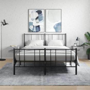 Comodini a Muro Grigio Sonoma 2 pz 35x35x20 cm