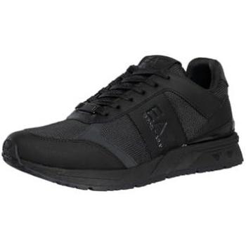 EA7 EMPORIO ARMANI Sneaker Schwarz Mesh‑Logo