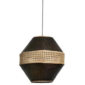 Lámpara Colgante Rattan en Negro y Natural