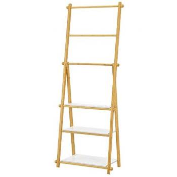 Bambú Versátil: Estantería con Toallero 3 Niveles 152 × 53 × 31 cm – Lapinjärvi