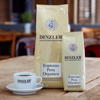 Peru Organico Espressobohnen, Dinzler Kaffeerösterei, 1 kg (DE-ÖKO-037)