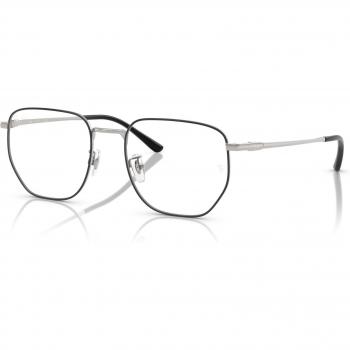 Ray‑Ban RX8776D 1249 Unisex Titanium Black Transparent Geometric Eyewear