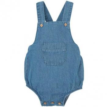 Peto de bebé niño en tejido liso de denim