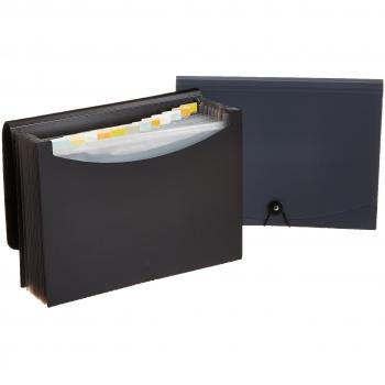 Carpeta Acordeón Amazon Basics, 2 unidades, tamaño A4, color gris