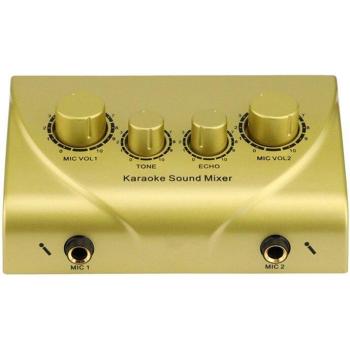 Dual Mic Karaoke Mixer with Amplifier