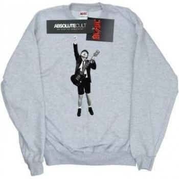AC/DC Damen‑Sweatshirt mit Angus Young Cut‑Out, XXL, grau