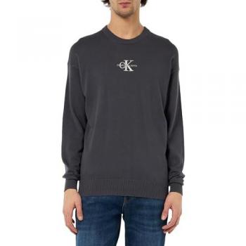Calvin Klein Anthrazitfarbener Pullover mit Rundhalsausschnitt