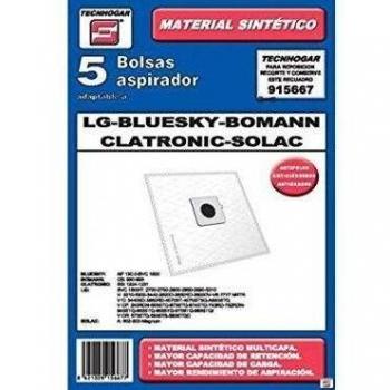 Bolsa de Recambio para Aspiradora Tecnhogar 915667 (5 uds)