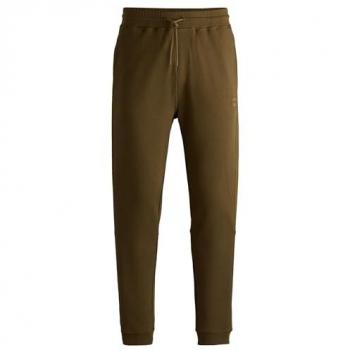 Boss Orange Sestart Mens Cotton-Terry Tracksuit Bottoms With Logo Patch
