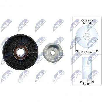 Polia de guia NTY RNK-CH-054 para correia trapezoidal