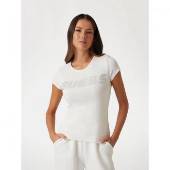 Guess T‑shirt V4BI16 KCIV1 Écru Regular Fit (Regular Fit)