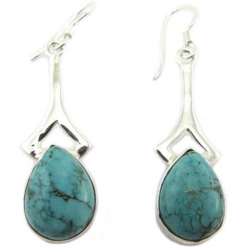 Celestial Turquoise Silver Drops
