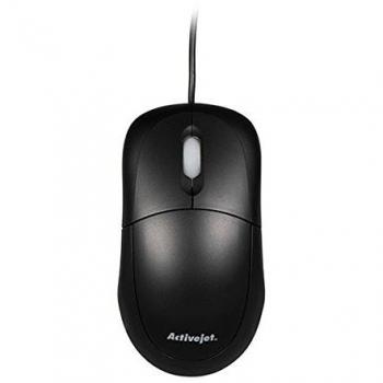 Activejet AMY-146 Kabelgebundene Maus 1000 DPI Beidhändig Schwarz