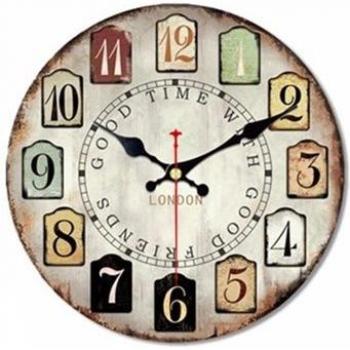 Reloj de Pared Vintage con Diseño de Ruta Antigua