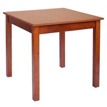 Tavolo Ristorante Fisso in Legno Ciliegio 90x90 con Gambe Quadrate