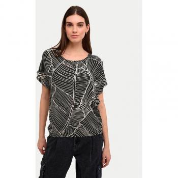 Blusa donna Kaffe Amber con stampa, taglia Nero, fit Relaxed