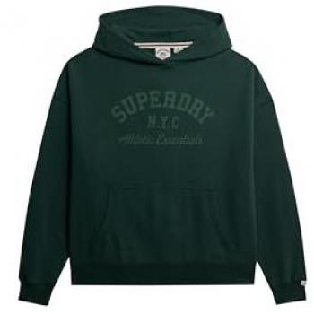 Superdry Baumwoll Hoodie für Damen in Dunkelgrün