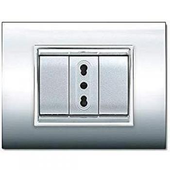 Placca NewPrestige 3 moduli cromo