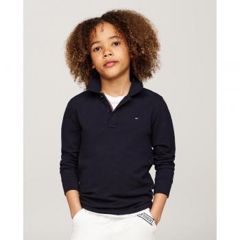 Polo de Niño Liso de Manga Larga Tommy Hilfiger