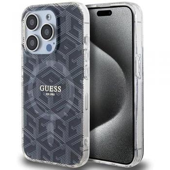 Coque Rigide IML GCube Guess pour iPhone 15 Pro 6,1 Noir MagSafe