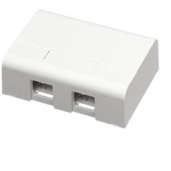 Softline 1½ Modulo Duo Actassi: Kit con Cavo Alimentazione, Finitura Bianca